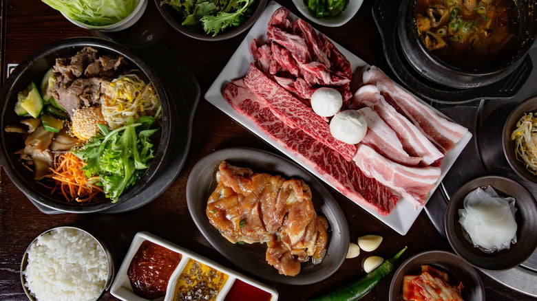 An Authentic Korean Barbecue Setting